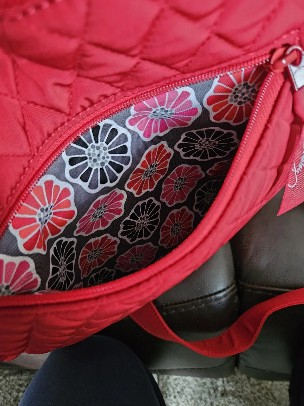 Vera Bradley Red Quilted Crossbody Bag NWT